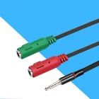 Сплиттер разъем для наушников 3,5 мм стерео Y-разветвитель, гарнитура 2 Женский до 1 штыревыми соединителями для аудиокабеля Микрофон Разъем для наушников