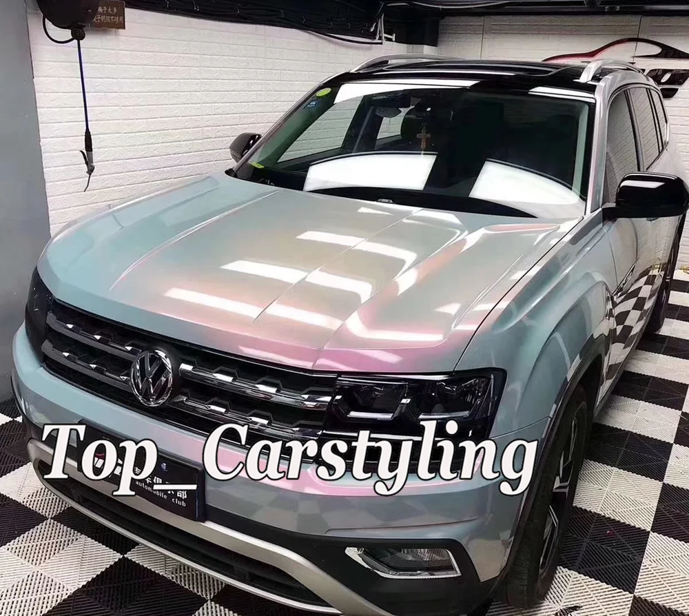 Ультраблестящая виниловая оберточная пленка в виде шторма серого фиолетового