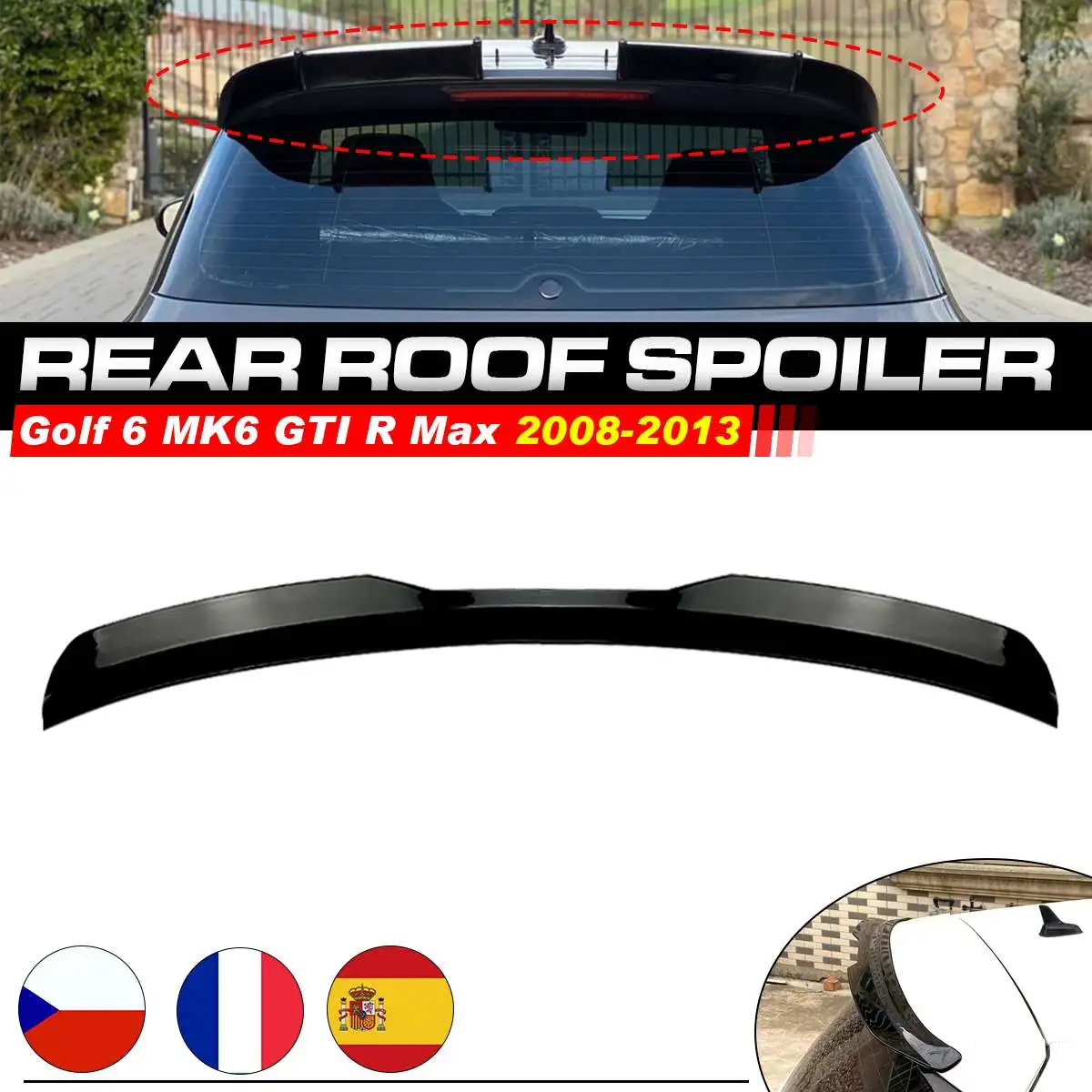 Глянцевый окрашенный задний спойлер на крышу для VW Golf 7 MK7.5 VII GTI R GTD 2014-2019 |