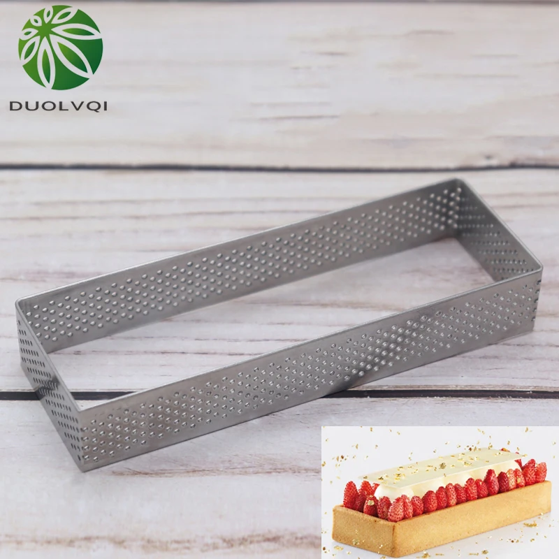 Pizza Fruit Pie Pastry DIY Decoration Mould Square Rectangle Stainless Steel Cake Making Molds Practical Kitchen Baking Tools
