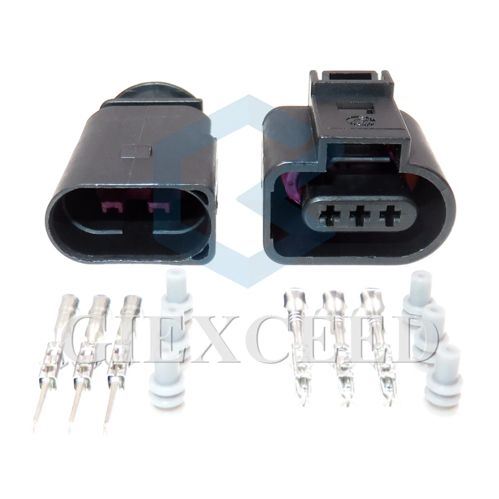 2 набора, 3 контакта 1J0 973 703 1717888-1 1J0973803 1,5 мм, автоматический кондиционер, датчик давления, розетка распределительного вала, вилка 3D0973703