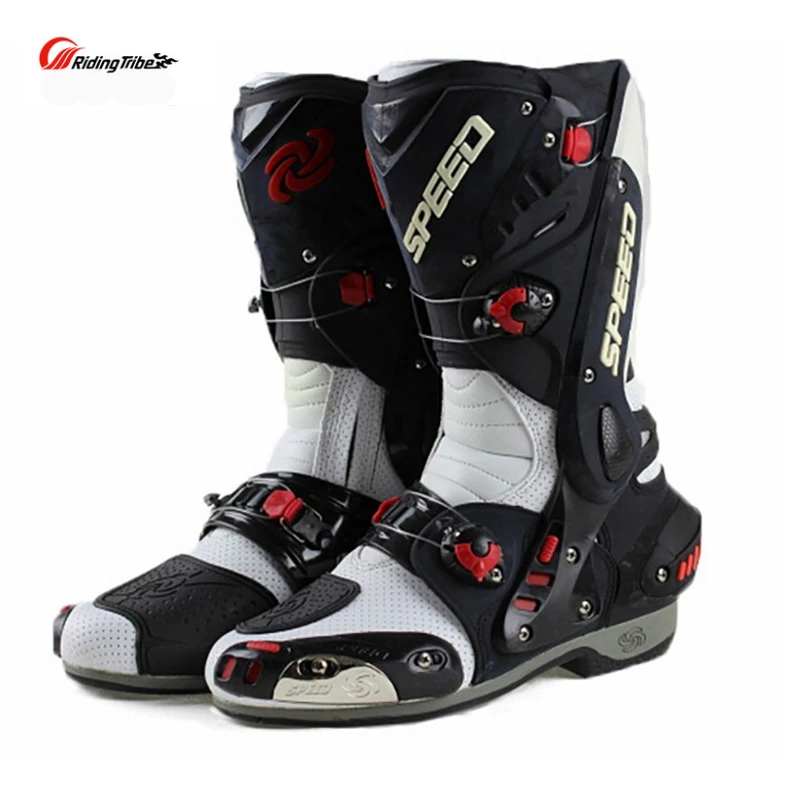 Мотоциклетные ботинки профессиональные гоночные Нескользящие из микрофибры |