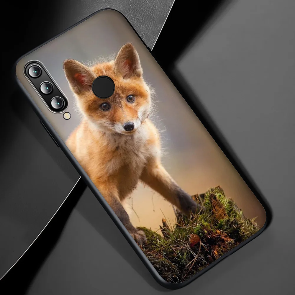GX110 милый силиконовый чехол с изображением лисы для Huawei P9 P10 P20 P30 P40 Y6 2018 Y7 Y9 Lite Pro Max