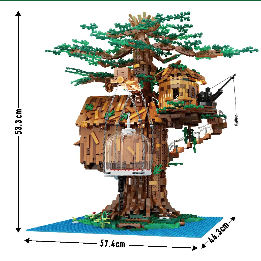 

New MOC Tree House 3958PCS 16033 Architecture Building Blocks Bricks Creative DIY Cities Street Toys for Kids Gifts