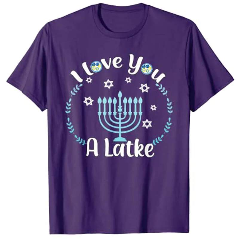 Hanukkah Gift Toddler Boy Girl Kids Chanukkah Love You Latke T-Shirt Men Clothing | Мужская одежда