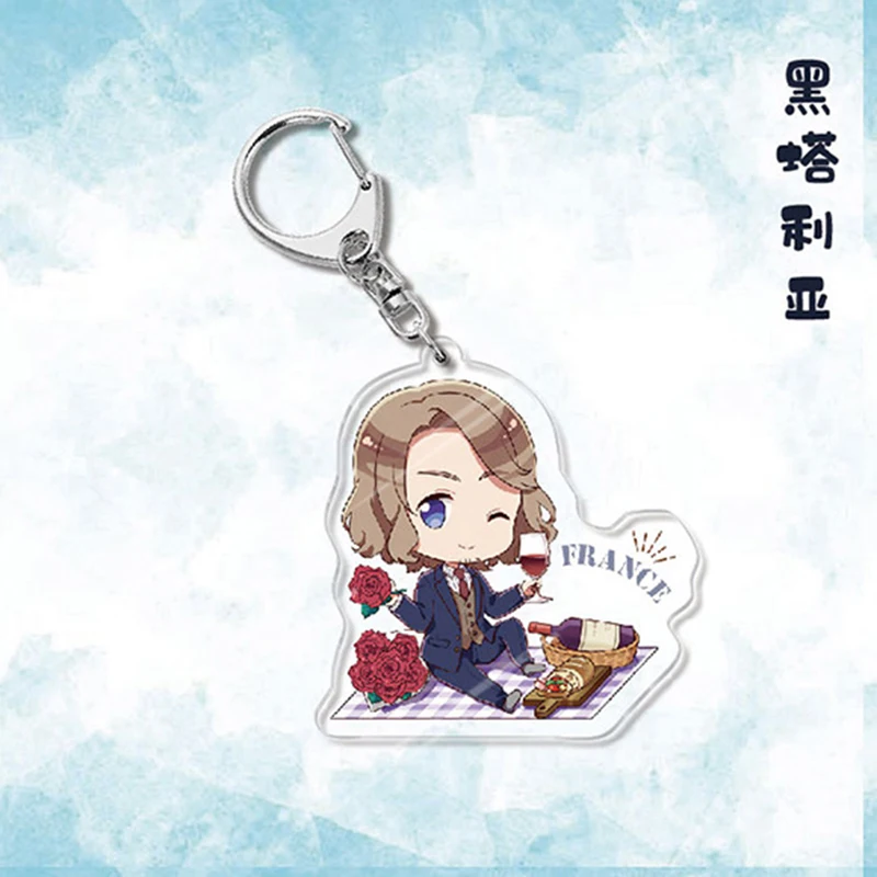 Брелок для ключей Hetalia Axis Powers акриловый Альфред F Jones Артур Киркланд APH аниме