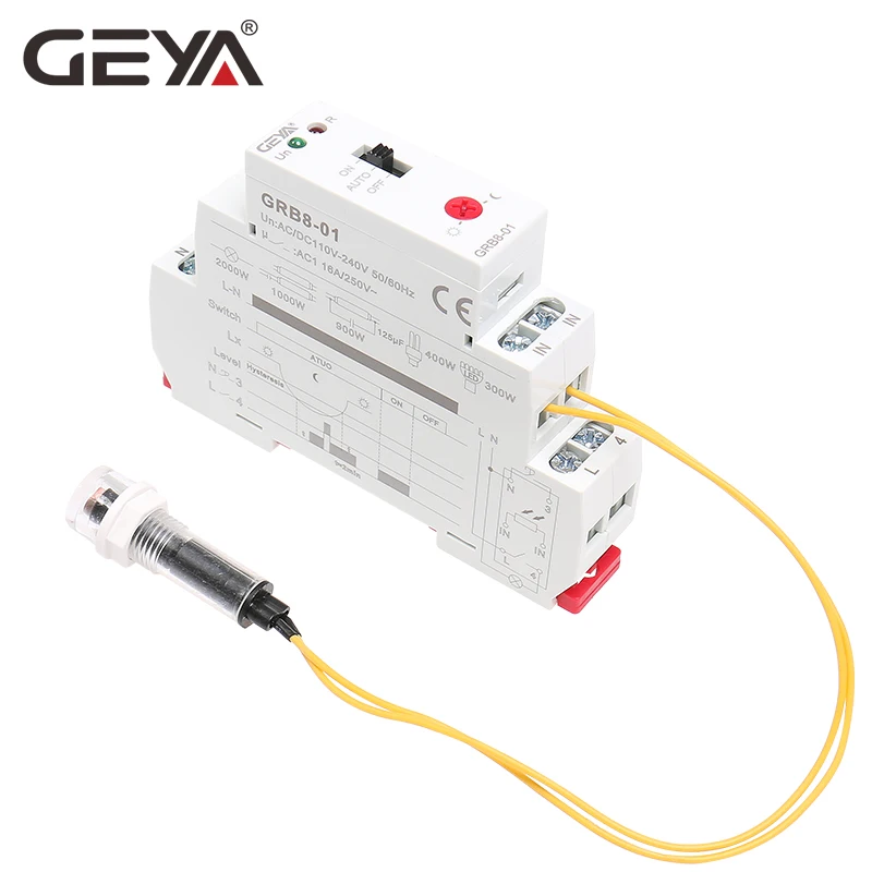 GEYA GRB8-01 Din rail Twi светильник фотоэлектрический выключатель таймера Сенсор реле
