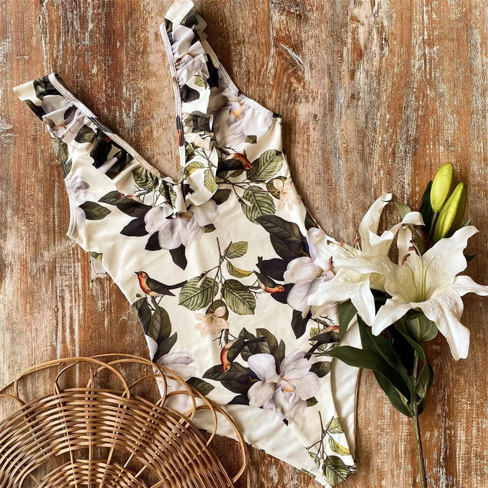 

One Piece Swimsuits 2020 Sexy Strip Print Swimwear Women Swimsuit Push Up Bathing Suits Beach Wear Swim Halter Backless Monokini