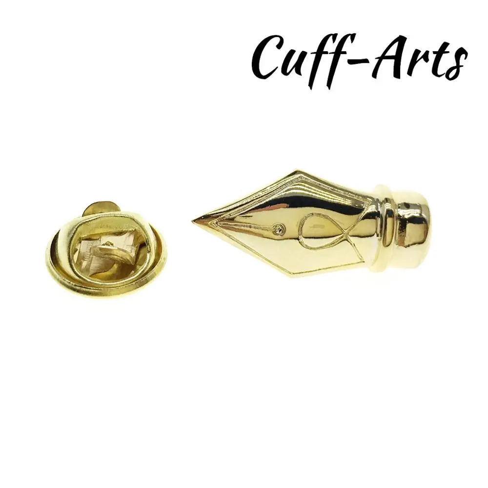 Lapel Pin Badges Golden Pen Nib Badge Fashion Brooches Novelty Jewelry By Cuffarts P10424 | Украшения и аксессуары