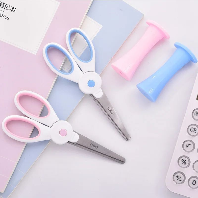 Kawii кролик безопасные ножницы для детей Дети металл и пластик DIY Скрапбукинг фото цвета Ножницы Бумага установки школы