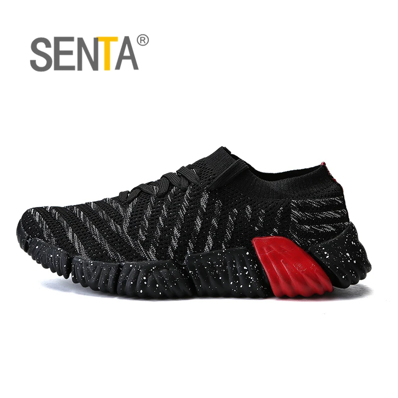 SENTA, Новое поступление, дышащая Спортивная обувь для мужчин, амортизирующие Брендовые мужские черные кроссовки для взрослых, спортивная обувь для бега, Zapatillas