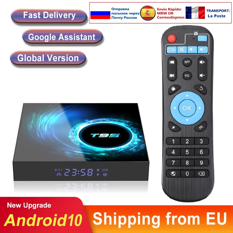 Android tv box 10 T95 6K H616 четырехъядерный медиаплеер Play Store бесплатный быстрый smart