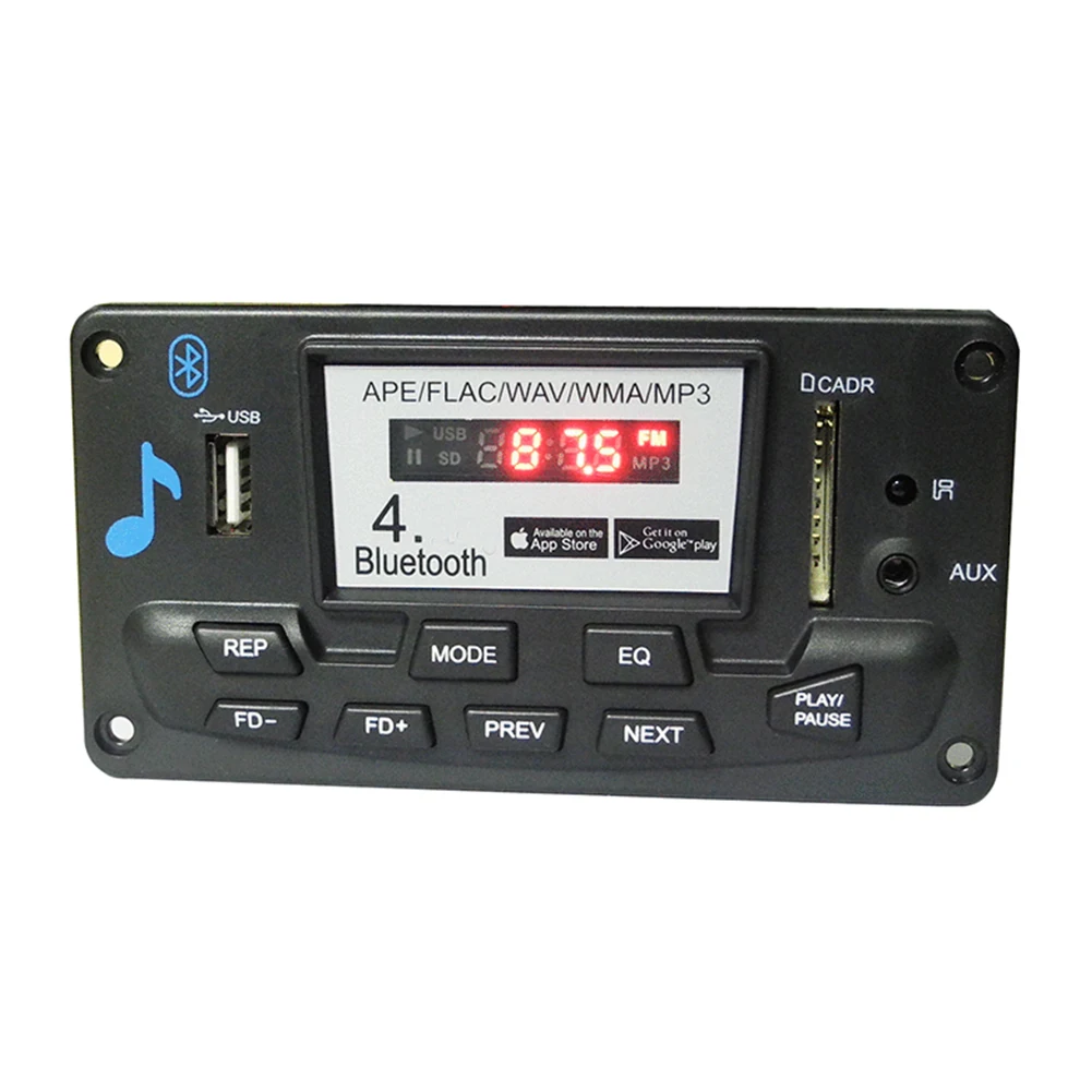 Bluetooth 4.0 Aux Digital Wireless APE FLAC Audio Receiver WAV WMA Professional FM Radio MP3 Decoder Board Car Interior Module |