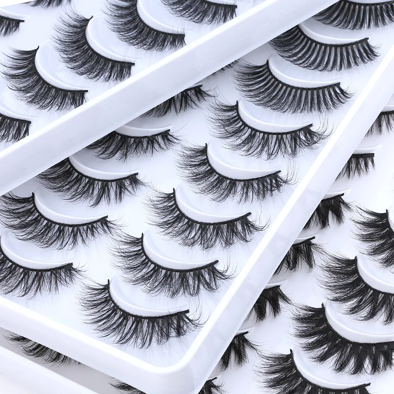 Ресницы норковые для наращивания натуральные Объемные Накладные ресницы 6D 20 пар