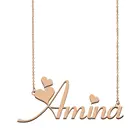 Ожерелье с именем Амина из стерлингового серебра, именная табличка на заказ для женщин и девушек, лучшие друзья, день рождения, свадьба, Рождество, подарок матери
