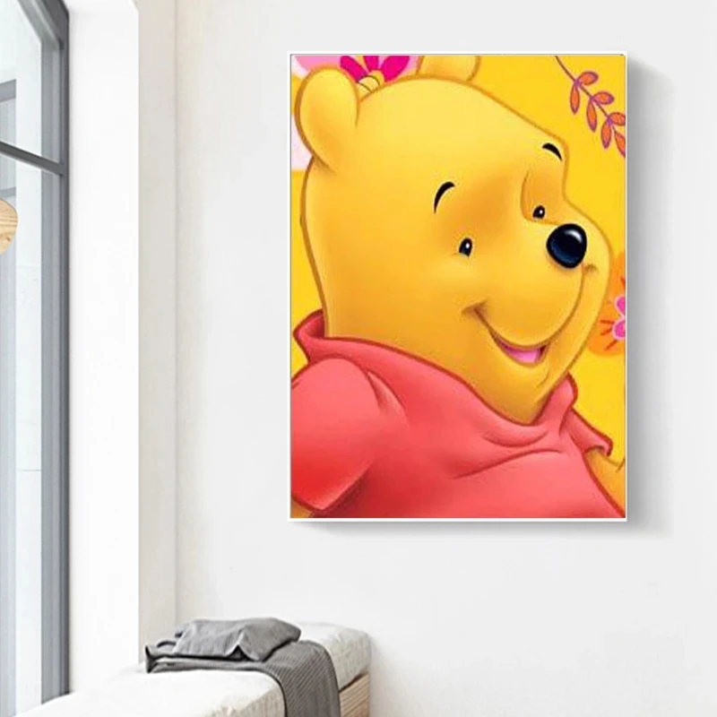 

Cartoon Wall Art Modular Canvas Winnie The Pooh Pictures Disney Home Decor Painting Prints Poster Living Room Cuadros No Frame