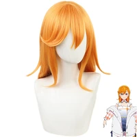lovelive superstar cosplay liella shibuya kanon wig orange long straight synthetic hair heat resistant role play wig cap