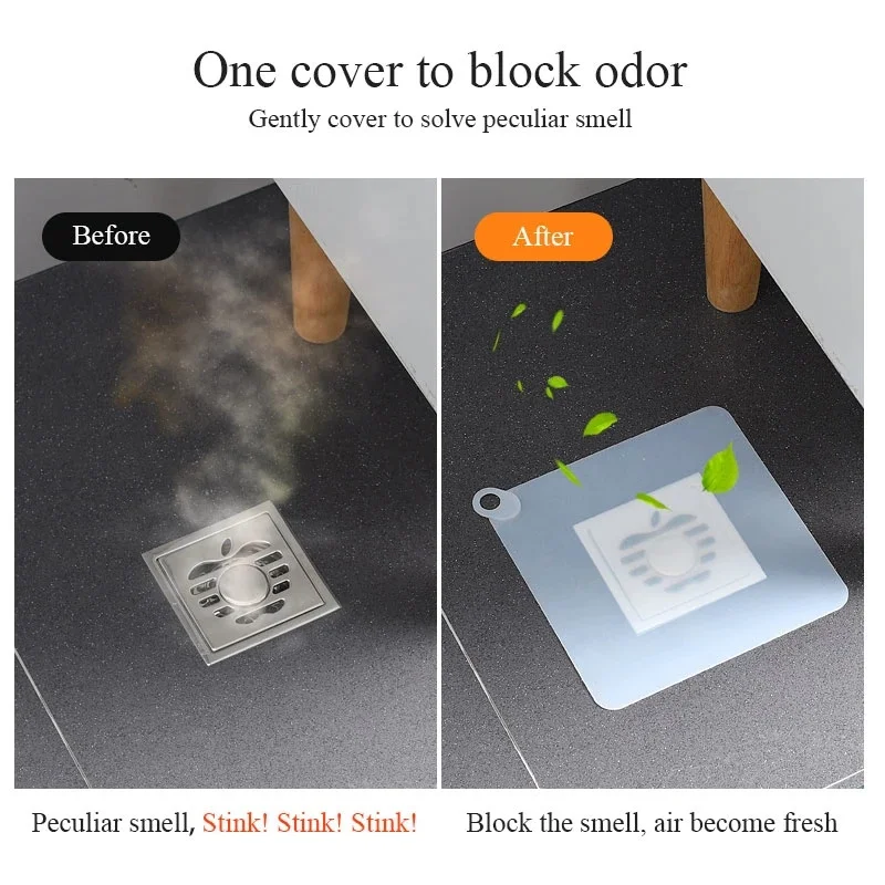 

Water Stopper Anti-smell Drain Sealing Cover Sewer Smell Removal Sealing Silicone Cover Floor Drain Covers For Kitchen Bathroom