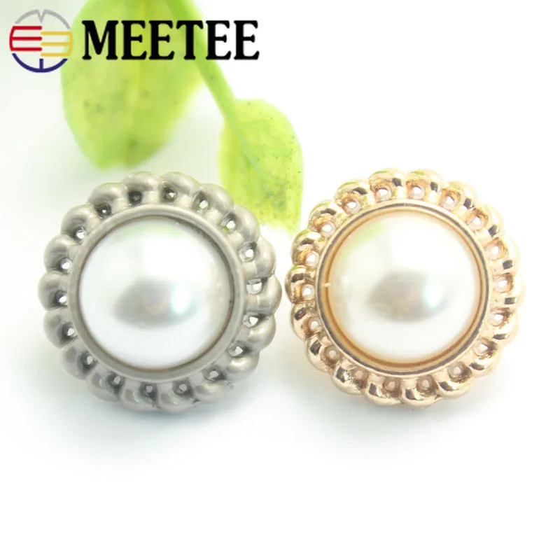 20pcs 11.5-12.5mm Fashion Pearl Shirt Button Sew-on Decorative Botones Women Cardigan Metal Buttons DIY Sewing Accessories | Дом и сад