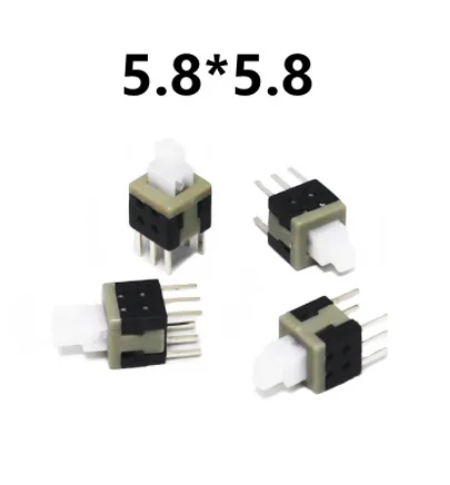 10pcs/lot 5.8*5.8 7*7 8*8 8.5*8.5MM Button switch Push Tactile Switch Self lock /Off button Latching no | Электронные компоненты