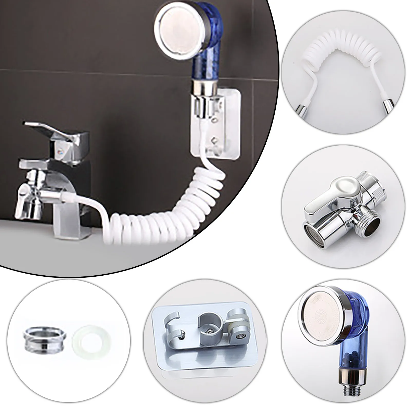 

Семейный душевой набор, внешний инструмент для шампуня, ручной смеситель из нержавеющей стали для биде для ванной комнаты, ручной душ