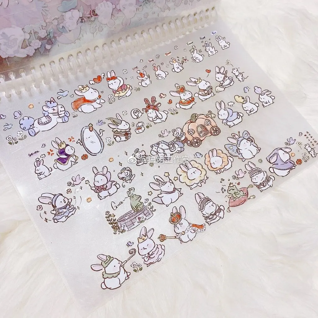 

1loop 4cmx127cm Rabbit's Little Theater PET Decorative Tape Collage