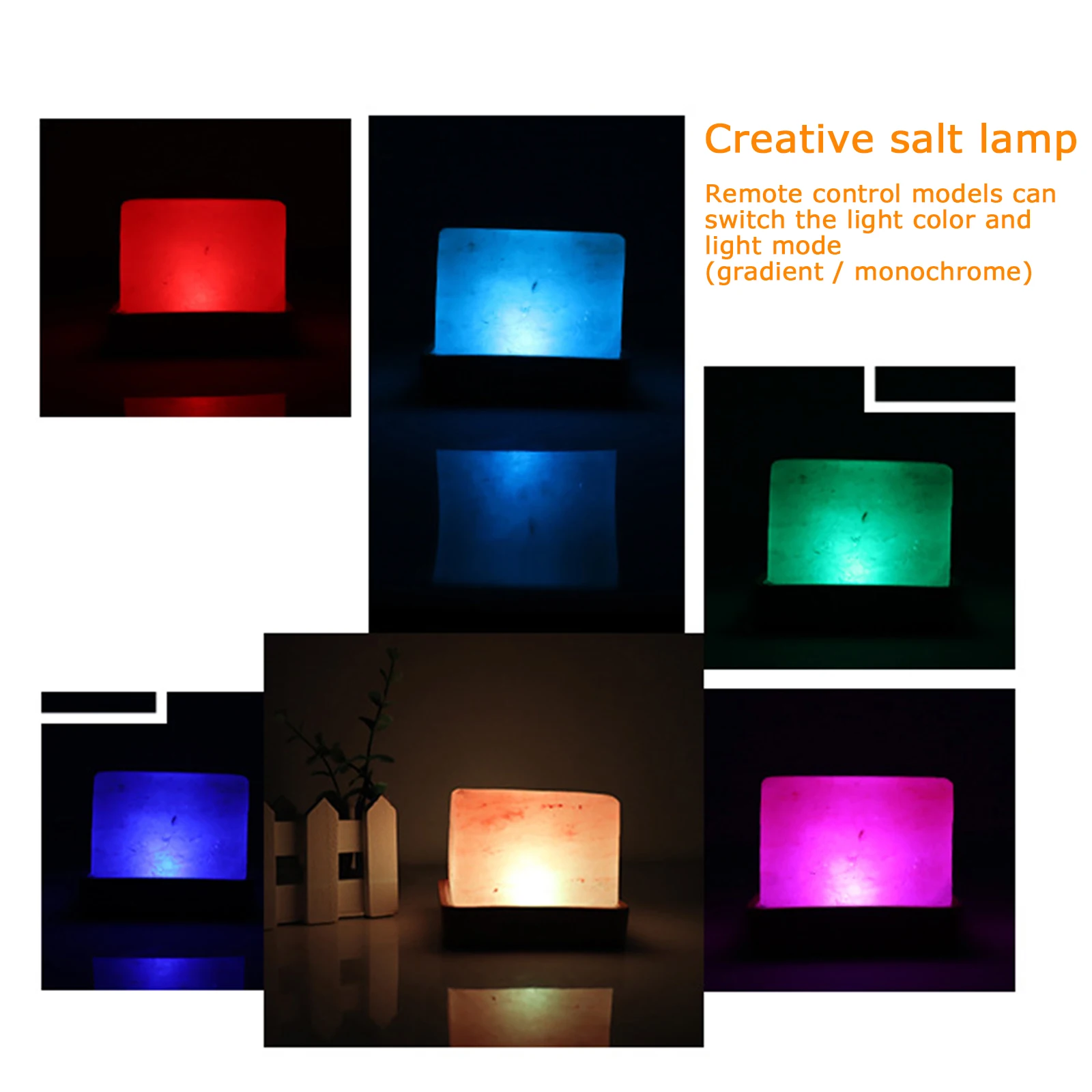 Himalayan Stone Lamp Dimmable Night Light with Wooden Base LED Nightlight for Home Desk Office Ornament Decor | Освещение