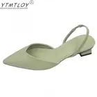 2021 летние женские босоножки с острым носком, осенняя женская обувь на толстом каблуке, модные женские мюли больших размеров