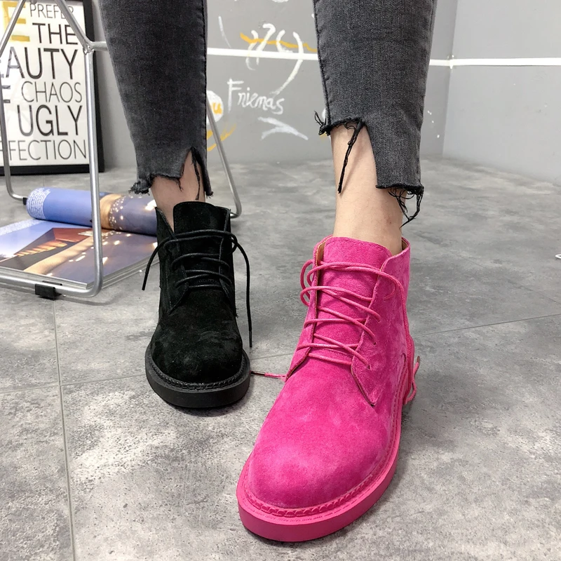 2019 новые мотоциклетные ботинки в британском стиле на плоской подошве ретро