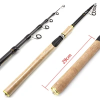 1 8m 2 1m 2 4m 2 7m lure rod spinning fishing rod m power hard telescopic carbon fiber travel pole 29cm long wooden handle