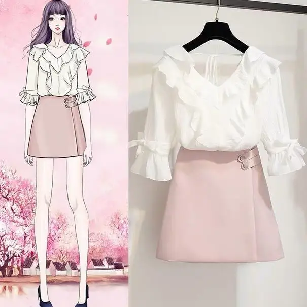 Новинка Летняя женская одежда комплект из 2 предметов Женская Повседневная