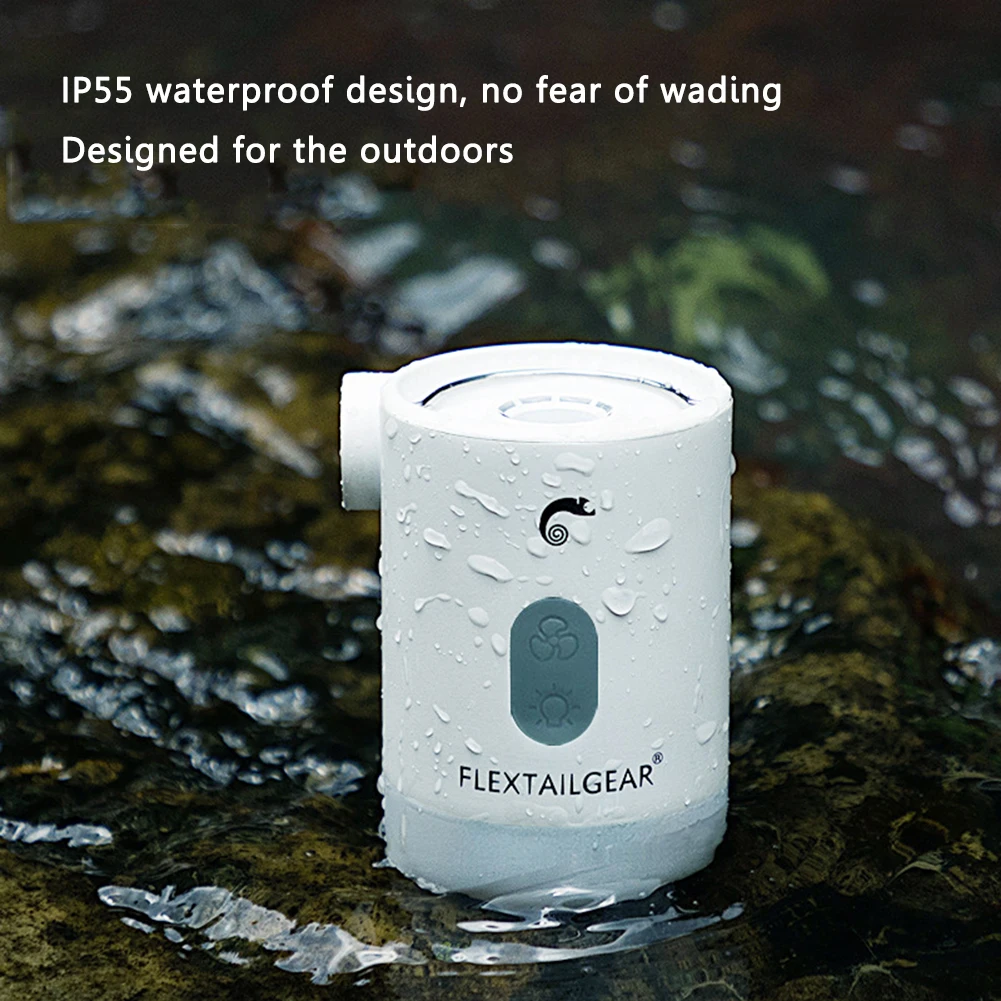 

4 in 1 Mini Electric Inflatable Pump Ultralight USB Charging Multifunctional Outdoor Air Pump 2 Modes Camping Light