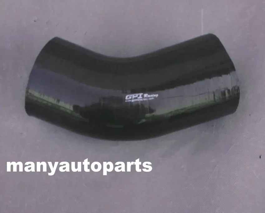 Черный силиконовый соединитель изгиб под углом 45 градусов коленчатый шланг