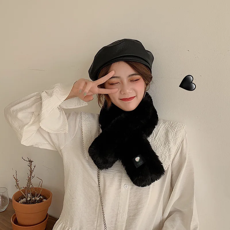 Лохматый карамельный цвет женские зимние шарфы сохраняющие тепло сладкий шарф