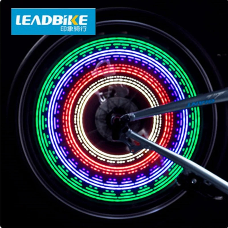 Leadbike Велосипедное колесо спиц светильник с двумя сторонами дисплей