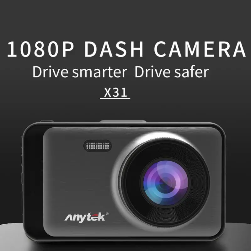 Автомобильный видеорегистратор Anytek X31 Full HD 1080P камера на приборной панели с