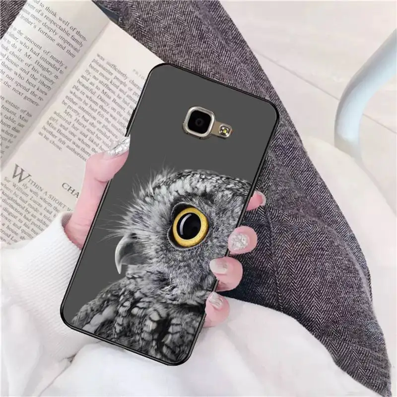 

0 Camouflage Owl Black Soft Phone Case For Samsung A 9 10 20 30 40 M20 S 30 31 J5(2015) J5prime 6 7 Plus