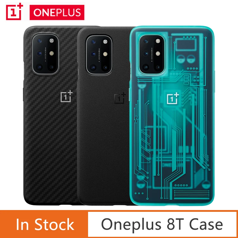 Официальный чехол Oneplus 8T официальный защитный карбоновый Квантовый бампер cyборг