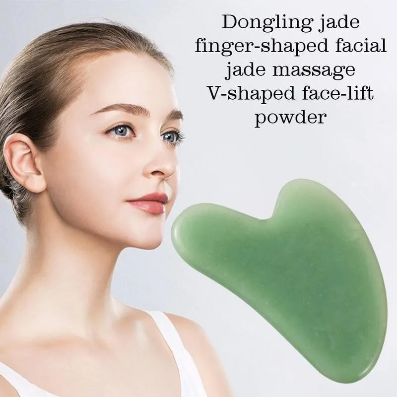 

Natural Jade Gua Sha Stone Board Massage Green Color Guasha Plate For Face Neck Back Body Face Massager Scrapers Beauty Tools