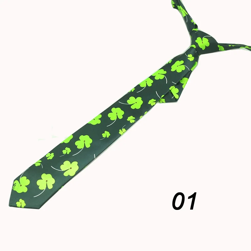 Мужской галстук 2 дюйма с узором в виде листьев клевера вечерние галстуки для