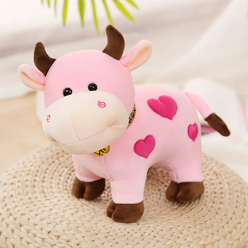

Heart Milk Cow Stuffed Animals Soft Toys Kids Cute Cattle Plush Doll Baby Sleeping Toy Girls Lovers Birthday Christmas Gifts