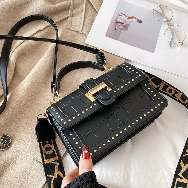 

Contrast Color PU Leather Fashion Crossbody Bag 2020 Women's Shoulder Handbags Women Travel Branded Chain Designer Hand Bag