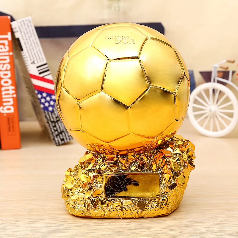 21cm Football Golden Ball Trophy Competition Champion Resin Player Souvenir Replica Handicraft Home Decoration Collection | Дом и сад