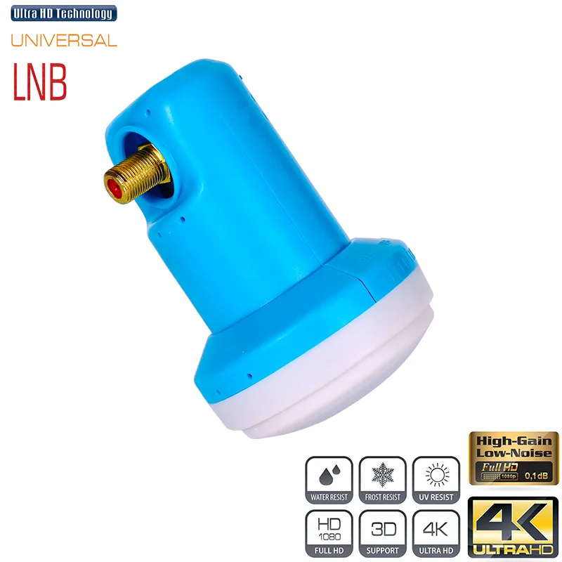 NEW Sigle LNB VIDBOX Универсальный LNB для спутникового ТВ приемник HD цифровая поддержка 4 к Ku диапазон LNB шум рисунок 0.1dB один LNBF водонепроницаемый LNB - Цвет: NEW Sigle LNB