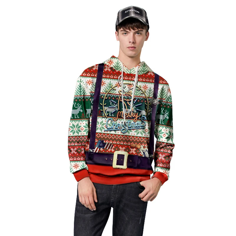 Рождественский комбинезон из двух предметов с капюшоном и длинным рукавом |