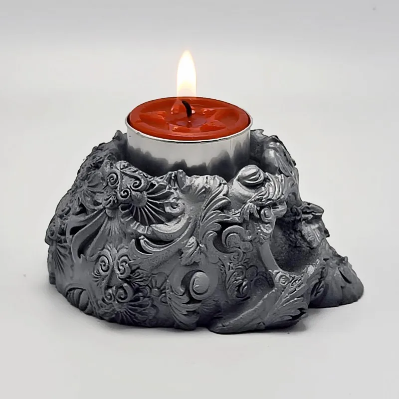 3d подсвечник в виде черепа силиконовая форма сделай сам производство смолы