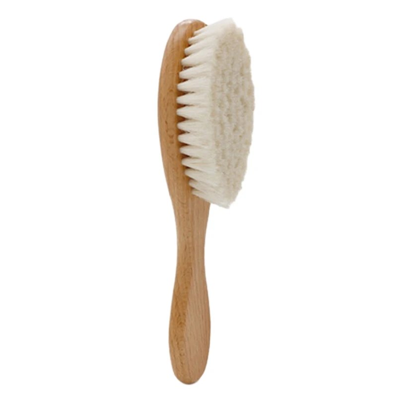 

Wooden Handle Hairdressing Soft Fiber Brush Barber Neck Duster Cleaning Remove Brush Hair Styling Tools