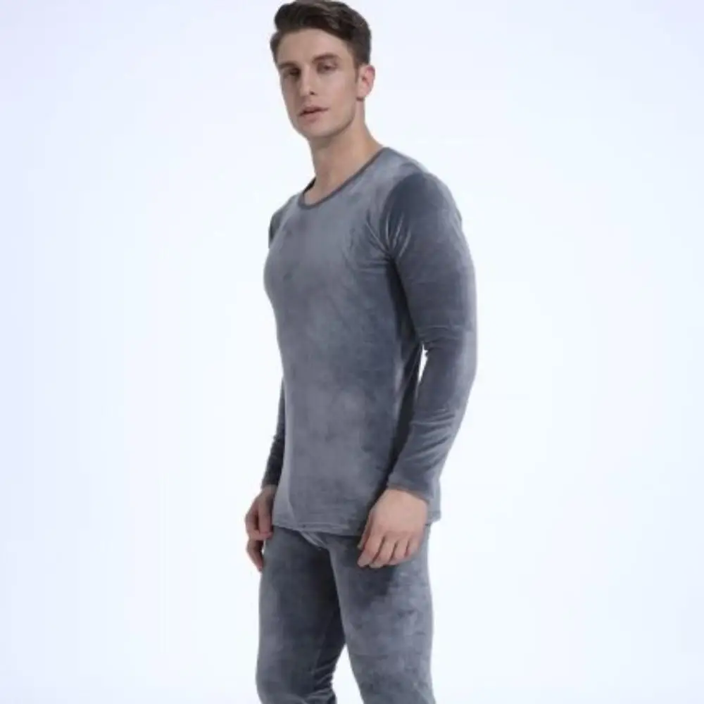 2020Male Thermal Underwear Men's Anti-bacterial Long Johns Winter Shirt+pants Set super Warm Thick polyester polarFleece stretch | Мужская