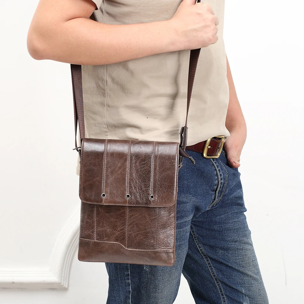 

MEIGARDASS Genuine Leather Messenger Bag Men Shoulder Bag Travel Crossbody bags for men Business iPad Handbags Male Tote Purse