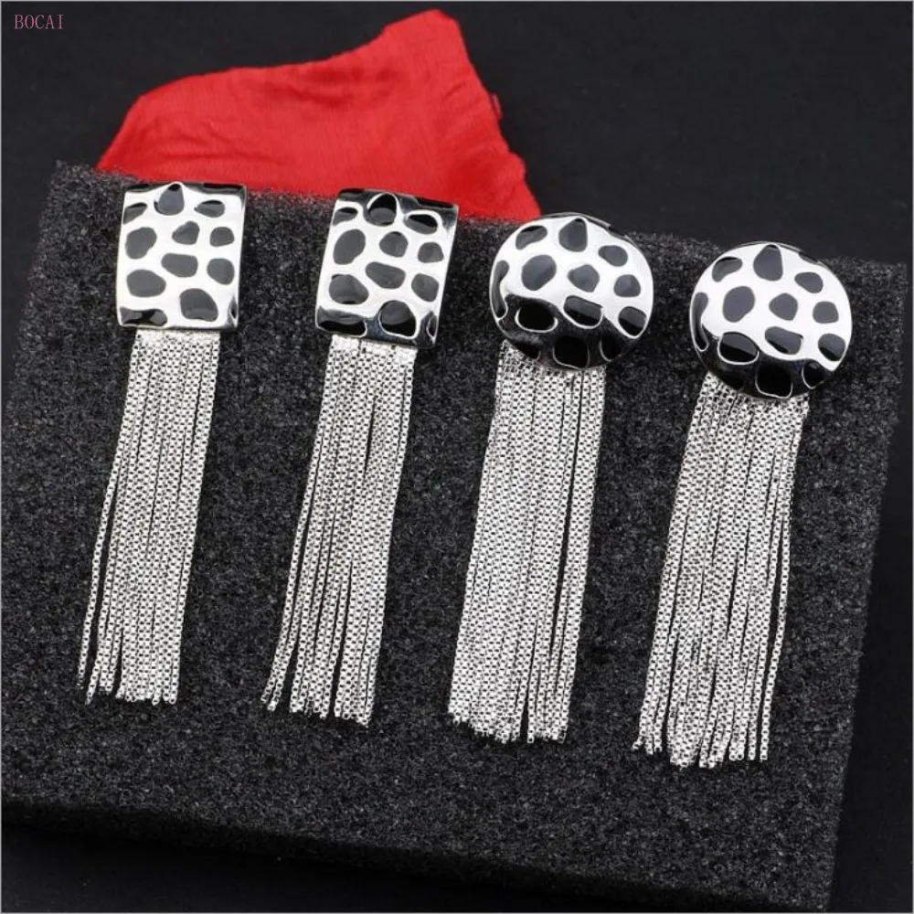 S925 стерлингового серебра серьги Клипсы Серьги капли для женщин модный детский